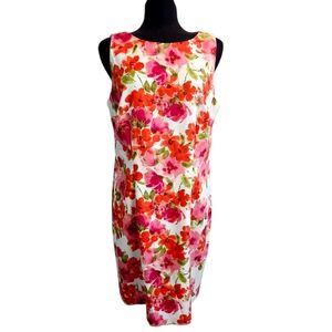 Alyx Pink and Red Floral Midi Dress